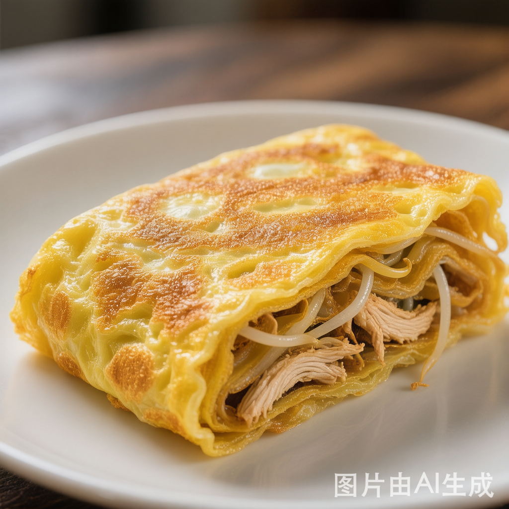 Chinese Omelette (Chicken and Bean Sprout) 鸡丝银芽炒蛋 — homemade Chinese food